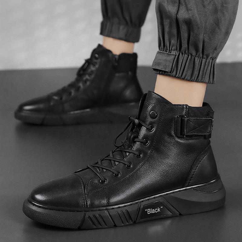 Italian High-top Casual Martin Leather Boots