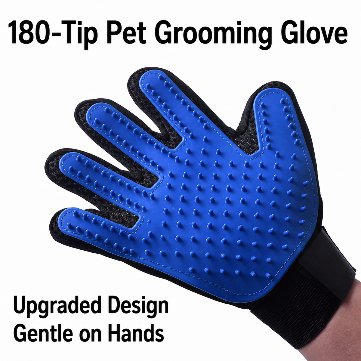 5-Finger Pet Grooming Glove for Cats & Dogs